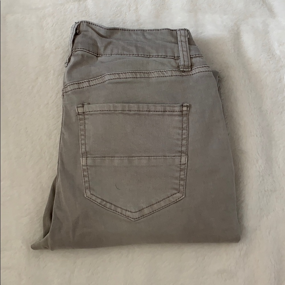 Gray Distressed Skinny Jeans